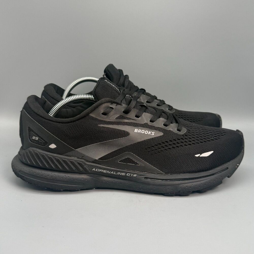 Brooks Adrenaline GTS 23 Men's 10.5 Black Running Sneakers Lace-Up Low Top Shoes